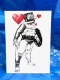 Bill Ward Drum Greeting Card: Warrior V-Day