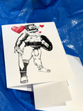 Bill Ward Drum Greeting Card: Warrior V-Day