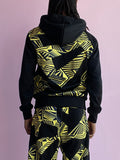 COMME des GARÇONS HOMME+ PATTERNED HOODIE YELLOW SS23