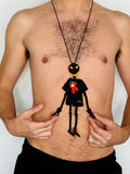 Walter Van Beirendonck Alien Friend + T Necklace in black
