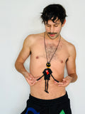 Walter Van Beirendonck Alien Friend + T Necklace in black