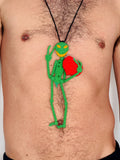 Walter Van Beirendonck Peace Alien Necklace in green