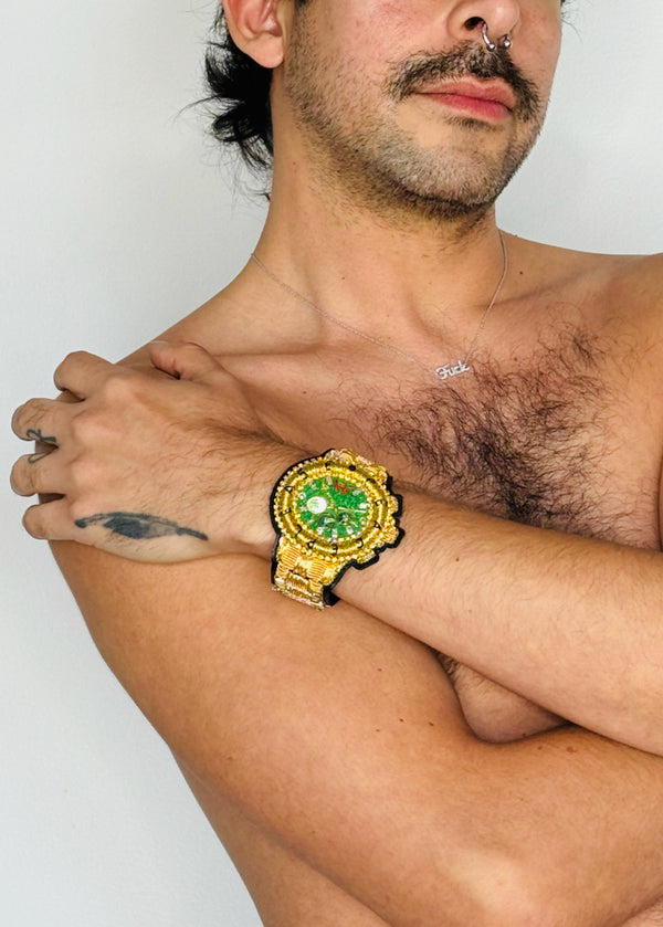 PEACE WATCH BRACELET by Walter Van Beirendonck