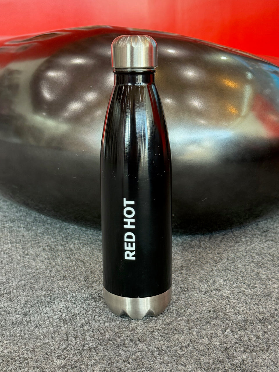RED Hot logo Metal Waterbottle