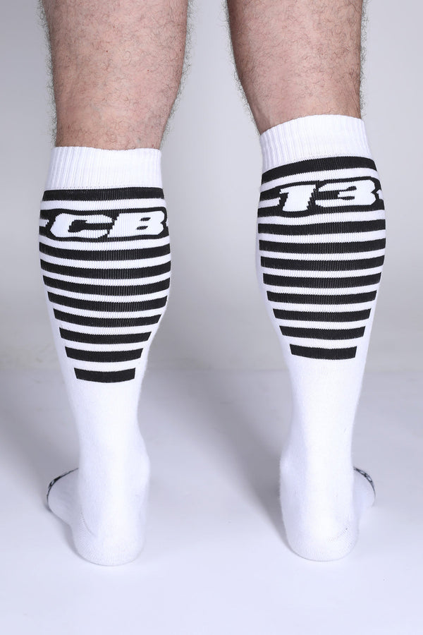 CELLBLOCK 13 Iron Grip Knee High Socks - White