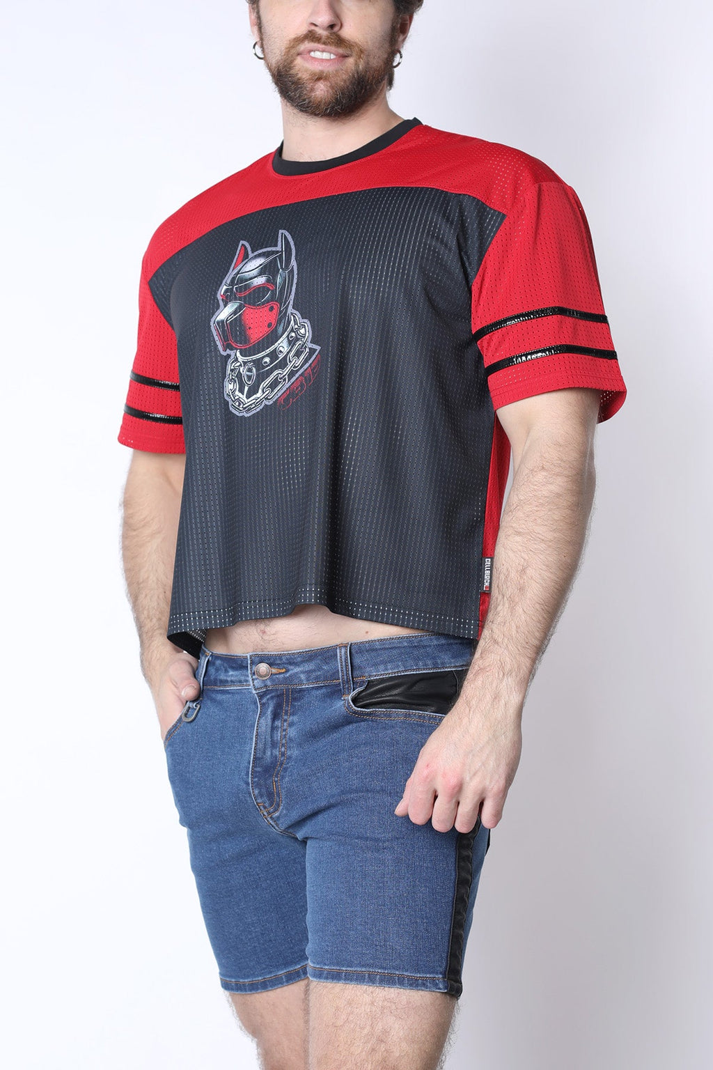 CELLBLOCK 13 Kennel Club DARK PUP Crop Top - Red
