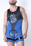 CELLBLOCK 13 Kennel Club DARK PUP Singlet Chaps - Blue