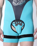 CELLBLOCK 13 Kennel Club DARK PUP Singlet Chaps - Turquoise