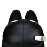 KIDROBOT ART GIANT LEATHER SMORKIN' LABBIT STOOL BY FRANK KOZIK - BLACK EDITION