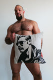 Leather Hunk Pillow by Michael DiMartino