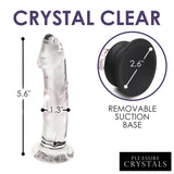 Pleasure Crystals 5.6" Glass Dildo W/ Silicone Base