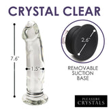 Pleasure Crystals 7.6" Glass Dildo W/ Silicone Base