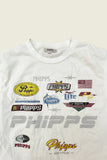 PHIPPS RACING LOGO MUSCLE TANK WHITE