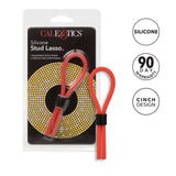 Rings! Silicone Stud Lasso Cock Ring - Red