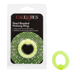 Rings! Pearl Beaded Prolong Silicone Cock Ring - Glow