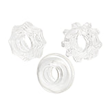 Rings! Reversible Ring Set Silicone Cock Ring (3 Piece Set) - Clear