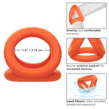 Alpha Liquid Silicone Tri-Ring - Orange