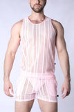 TIMOTEO Sicily Crochet Tank Top - pink