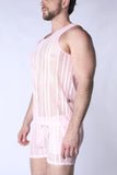 TIMOTEO Sicily Crochet Tank Top - pink
