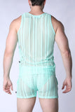 TIMOTEO Sicily Crochet Tank Top - Turquoise