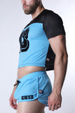 CELLBLOCK 13 Starter Mesh Crop Tee - Blue