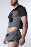 CELLBLOCK 13 Starter Mesh Crop Tee - Gray