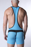 CELLBLOCK 13 Starter Mesh Zipper Singlet - Blue