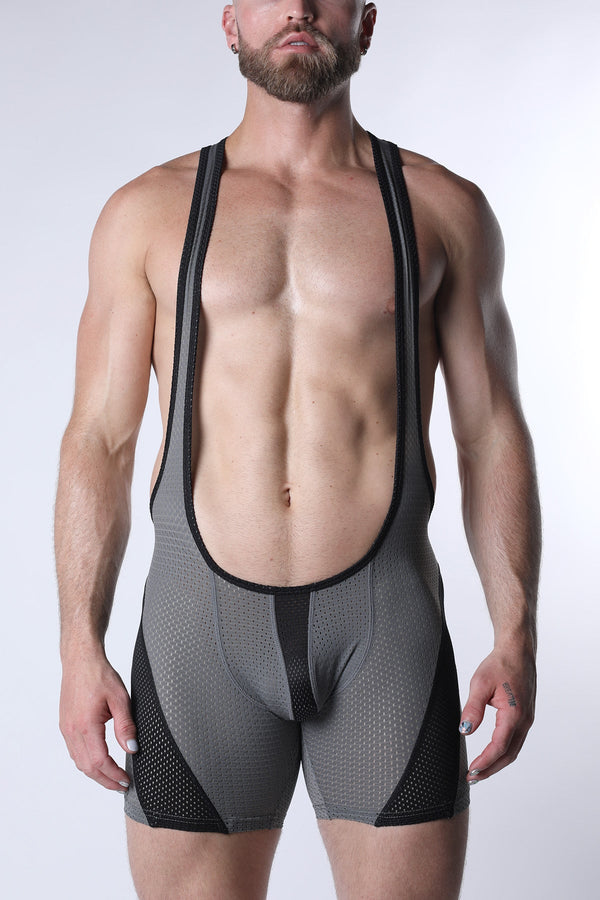 CELLBLOCK 13 Starter Mesh Zipper Singlet - Gray
