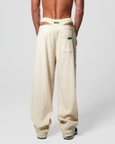 HEAVY RIB THONG CREAM NEON GREEN BY EDDIE