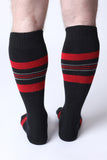 CELLBLOCK 13 Tight End Knee High Shadow Socks - Red
