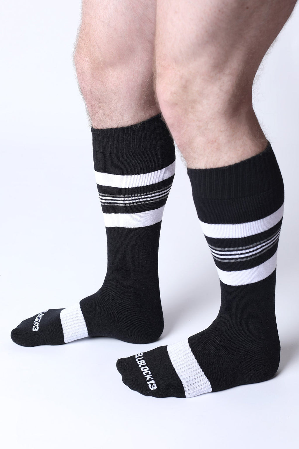 CELLBLOCK 13 Tight End Knee High Shadow Socks - White