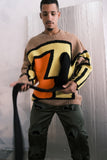 Walter Van Beirendonck Moon Eye Camel Knit FW 24-25