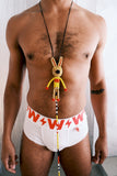 Walter Van Beirendonck Tube Rabbit Necklace Camel