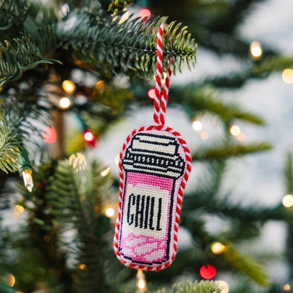 Chill Pill Needlepoint Ornament