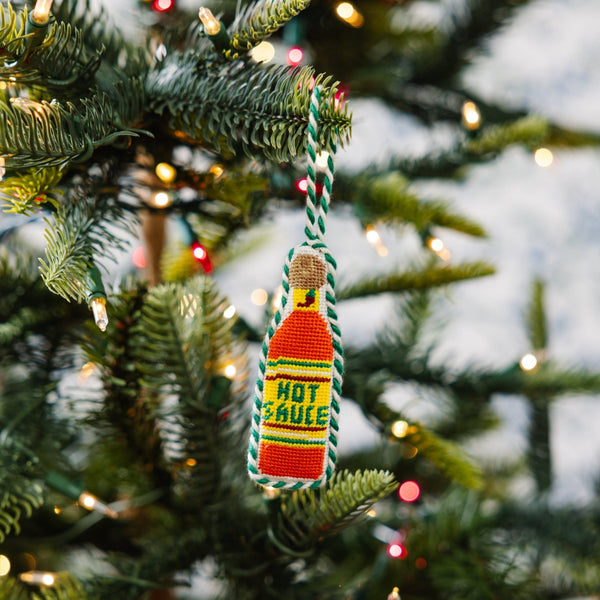 Hot Sauce Needlepoint Ornament