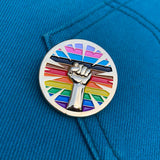 Lgbtqia+ Pride Resist Fist Pin by Gaypin'