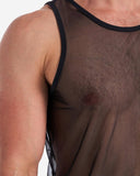 Score Sheer Tank - Black: L