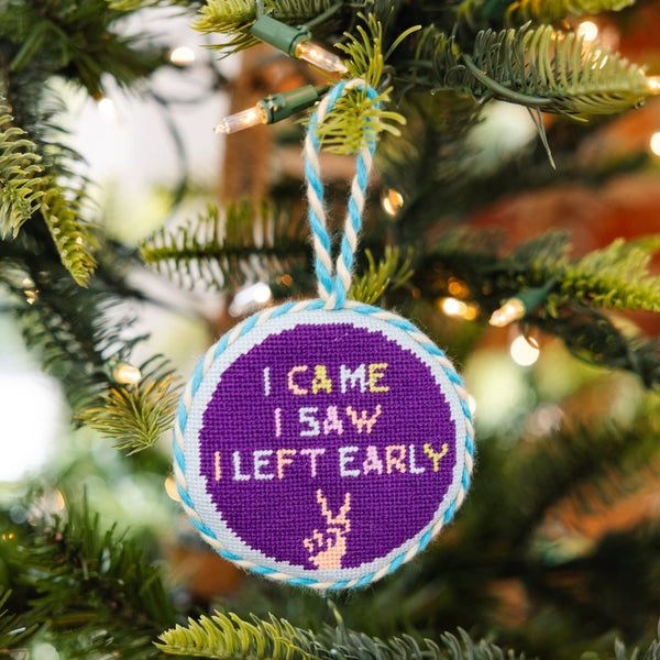 Left Early Needlepoint Ornament