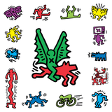 Flight by Keith Haring - Sheet of 14 Kiss-Cut Stickers