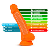 Neo Elite Neon Orange 7.5-Inch Long Dildo