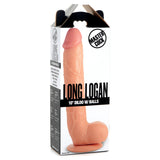 Long Logan 10" Dildo With Balls - Light