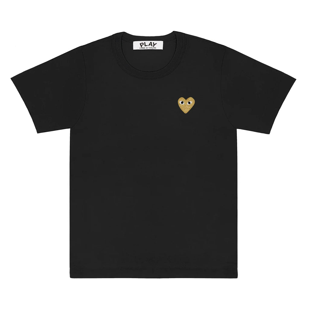 COMME des GARÇONS Play Gold Heart T-shirt Black