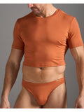 TEAMM8 Body Bamboo Crop Tee - Burnt Sienna