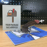 Dick Package Prank Pop Up Card Brown