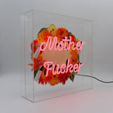 'Mother F*cker' Large Glass Neon Sign: Pink