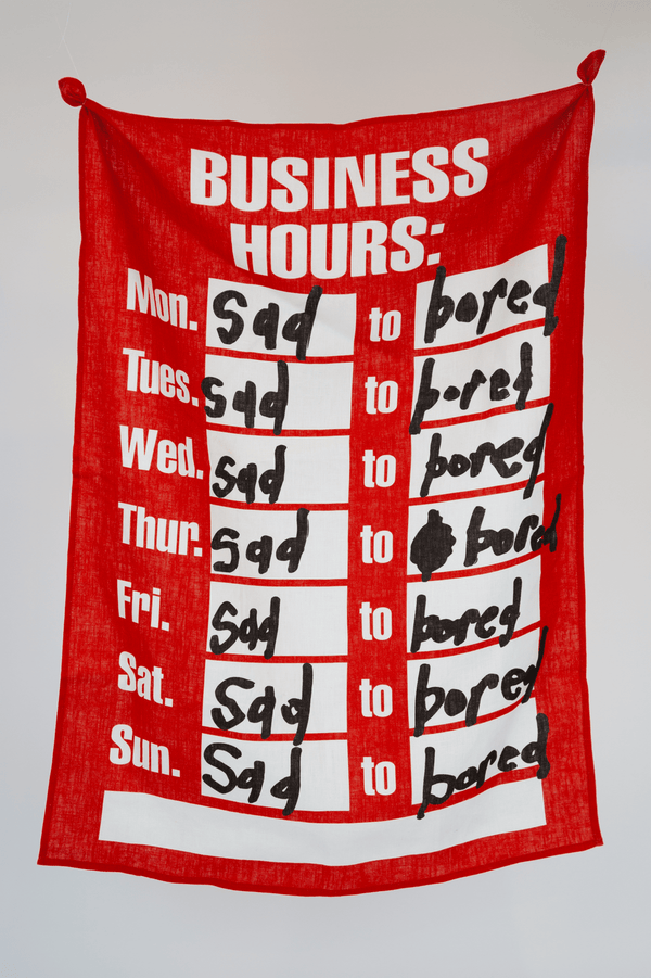 Sad to Bored Tea Towel by Candyass x Third Drawer Down