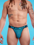 BEAUBOY Houndstooth Thong Blue