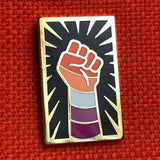 Lesbian Resist Fist Pin by Gaypin'