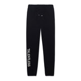 Talentless Heavyweight Embroidered Sweatpants in Pitch Black and Bone