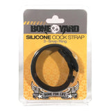 Boneyard Silicone Cock Strap Black 3 Snap Ring